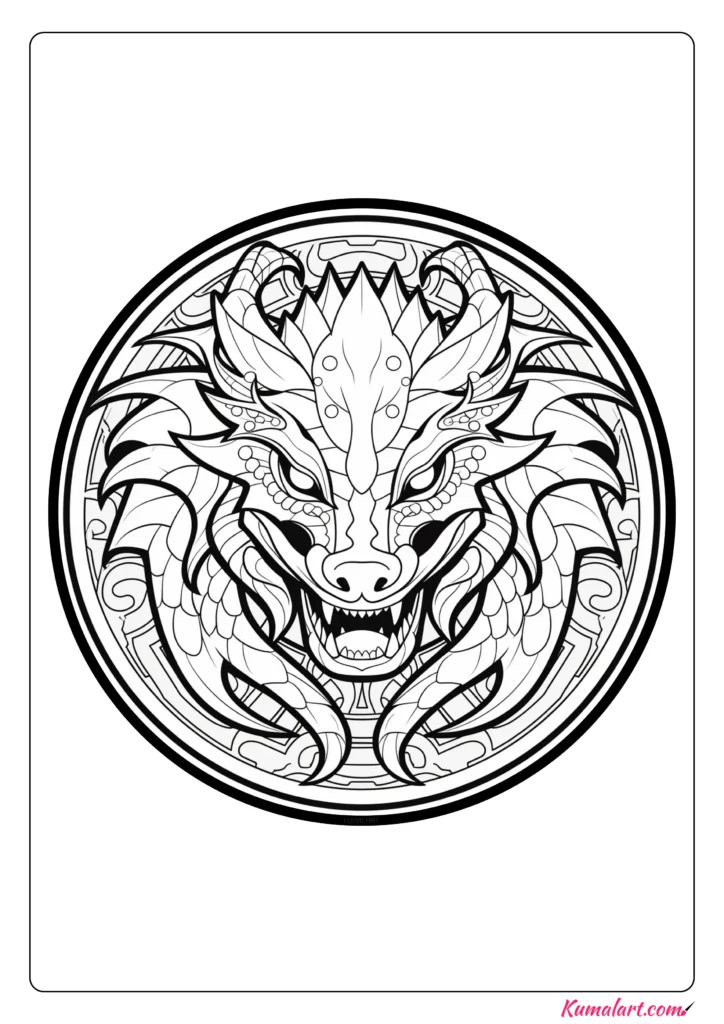 Jack The Dragon Coloring Page (Printable A4 Page)