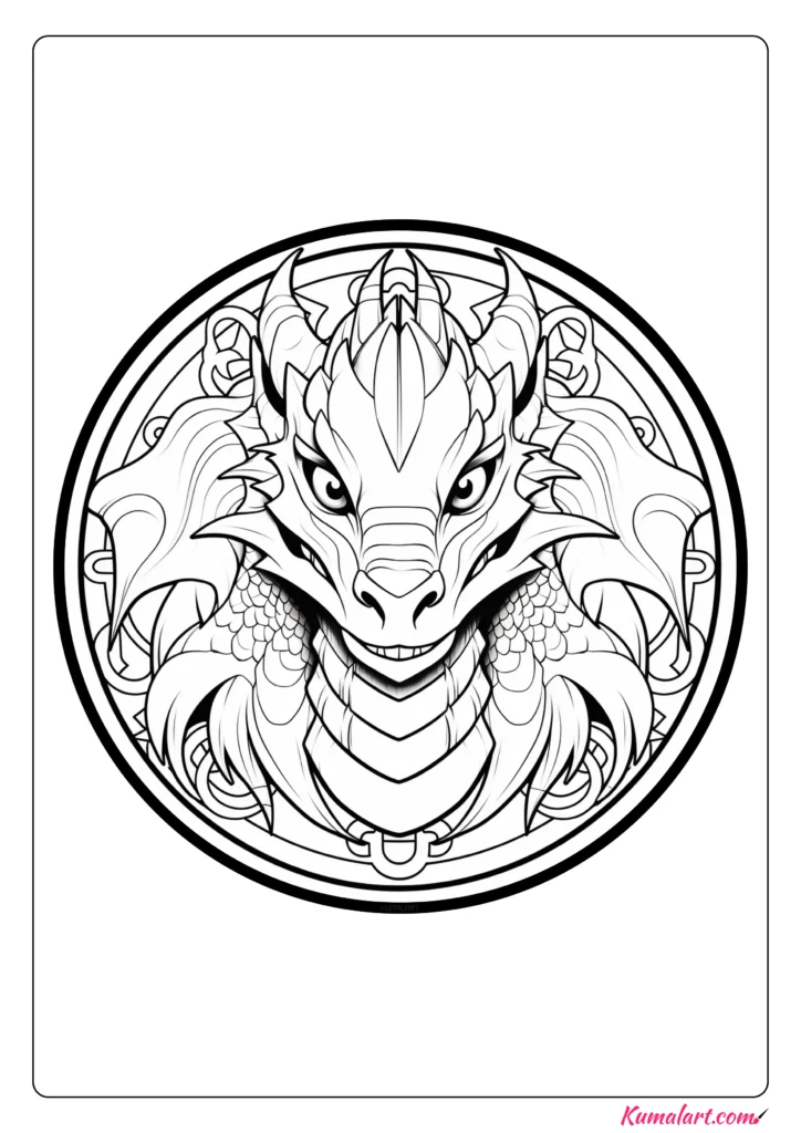 Jola The Dragon Coloring Page (Printable A4 Page)