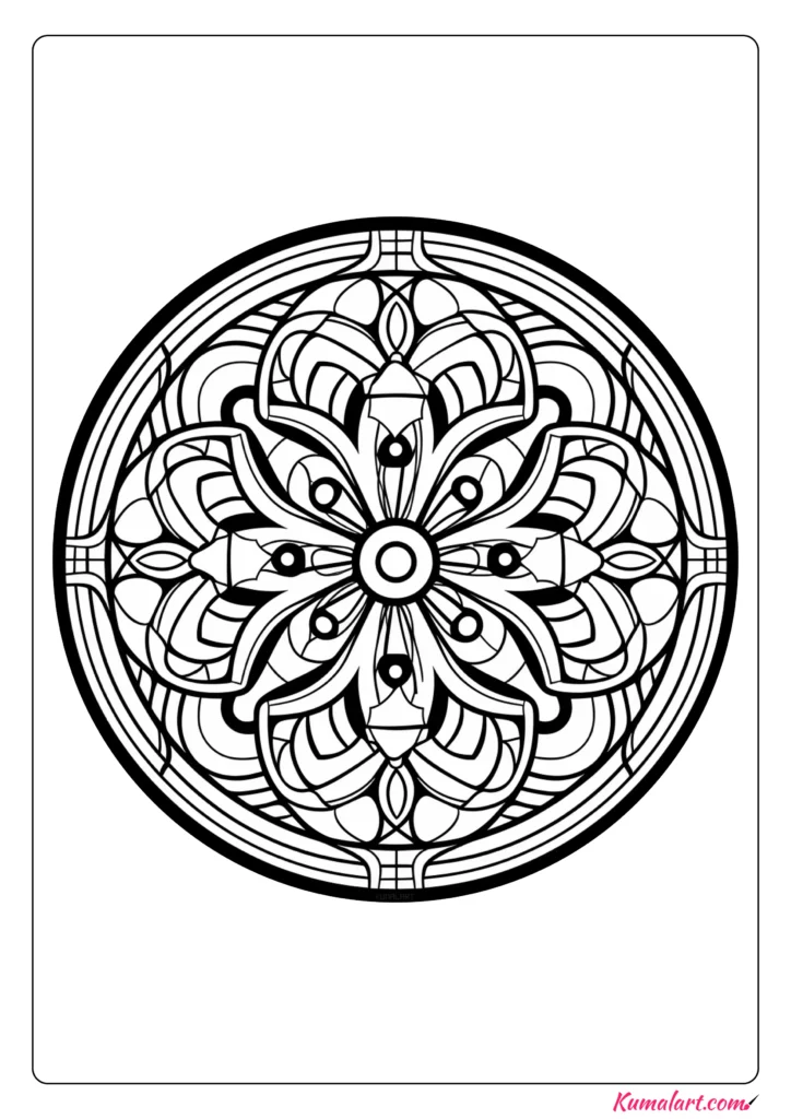 Mysterious Mystical Coloring Page (Printable A4 Page)